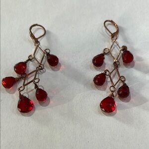Elegant Red Drop Earrings